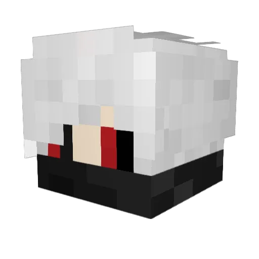Hanuhere Minecraft avatar head, 3D render