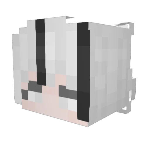 Hanul0 Minecraft avatar head, 3D render