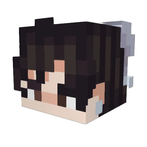 Hanur_2001 Minecraft avatar head, 3D render