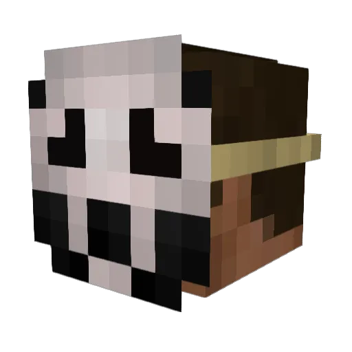 HanutaSchnute Minecraft avatar head, 3D render