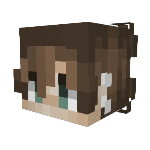 Hanval Minecraft avatar head, 3D render