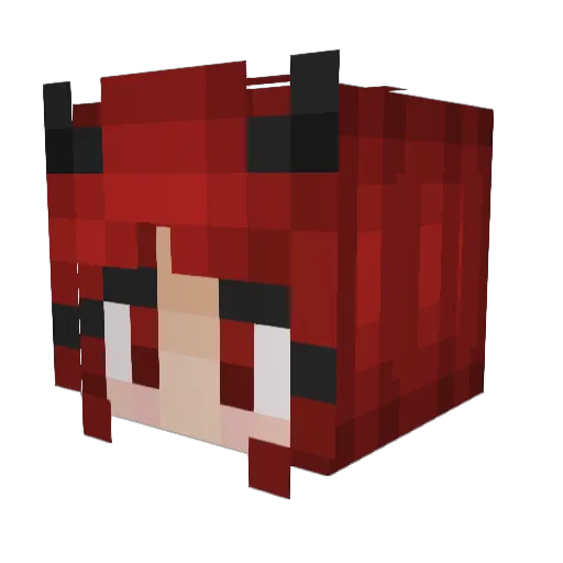 HanxLix Minecraft avatar head, 3D render