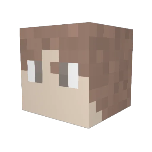 Hanxey89 Minecraft avatar head, 3D render