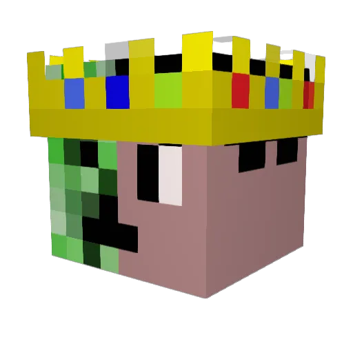 Hanyonyo Minecraft avatar head, 3D render