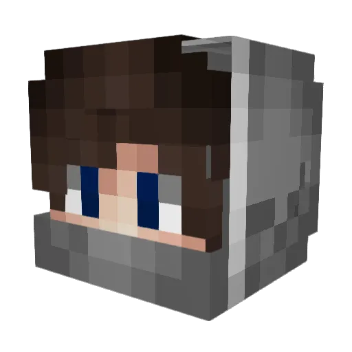 HanysX Minecraft avatar head, 3D render