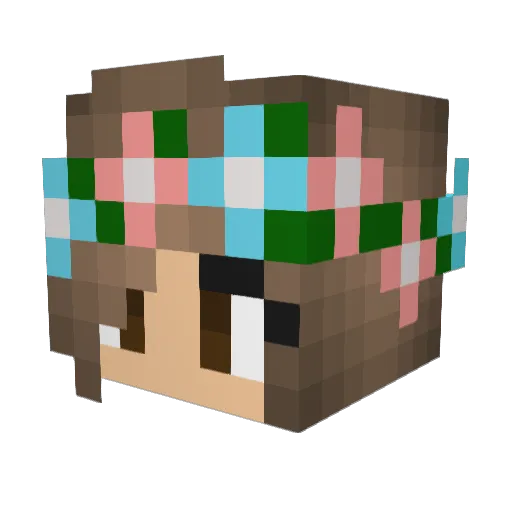 HanyuuNanodesu Minecraft avatar head, 3D render