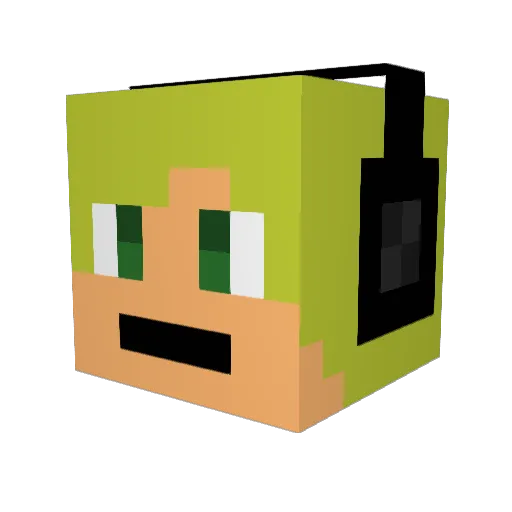 HanzGames Minecraft avatar head, 3D render