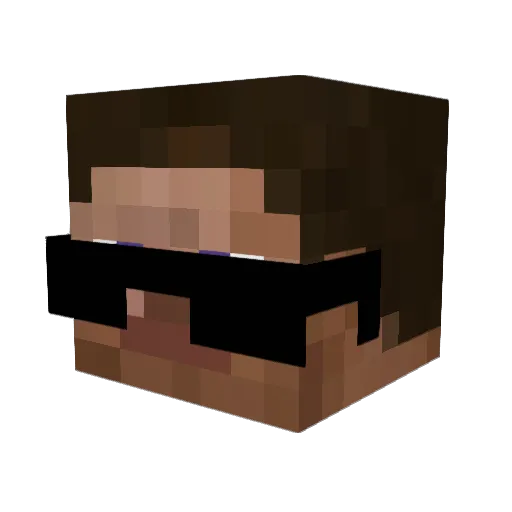 HanzSwallow Minecraft avatar head, 3D render