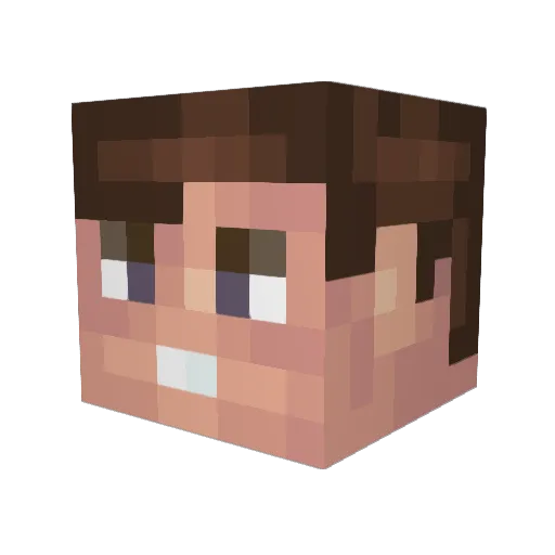 Hanzah10 Minecraft avatar head, 3D render