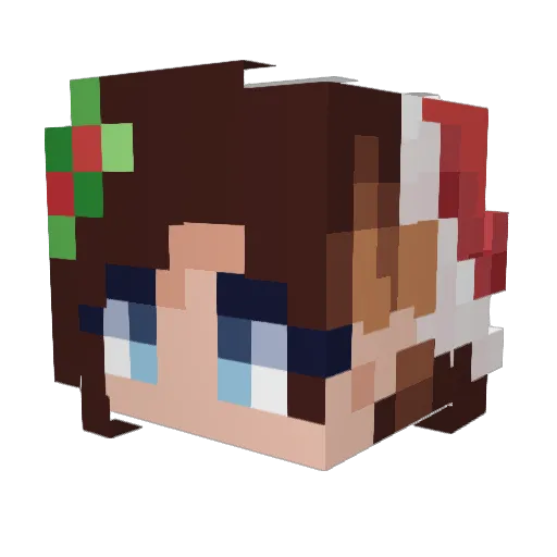 Hanzbon Minecraft avatar head, 3D render