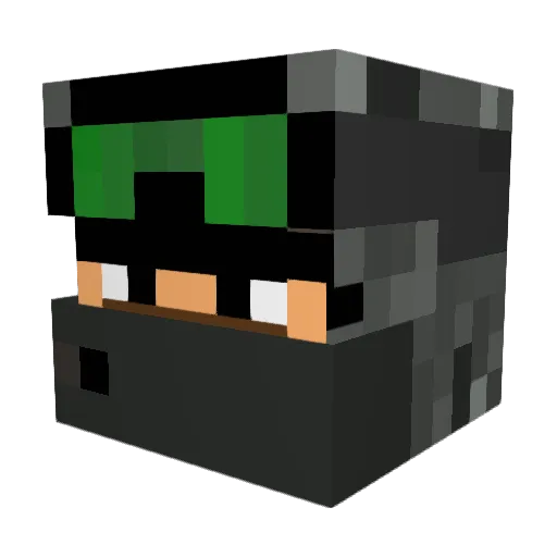 Hanzey Minecraft avatar head, 3D render