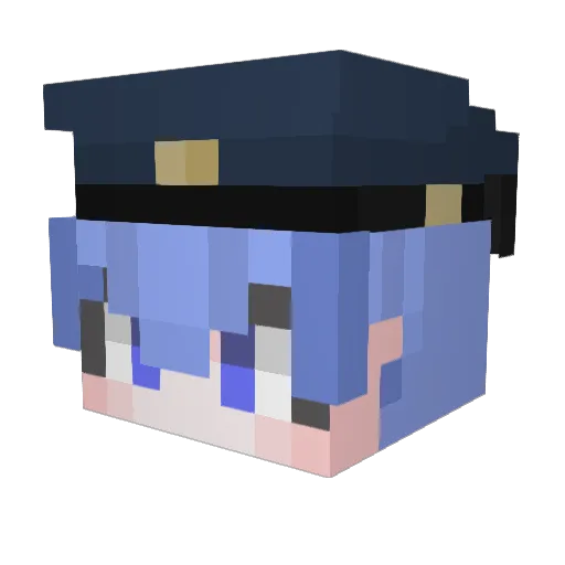 Hao2323 Minecraft avatar head, 3D render