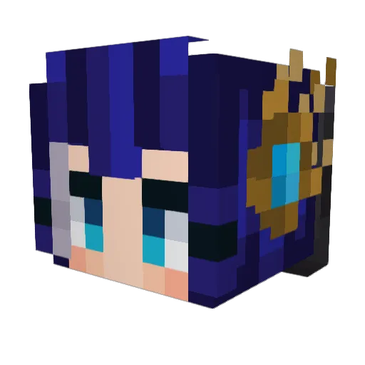 HaoYume Minecraft avatar head, 3D render