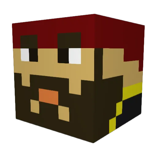 HaonDog Minecraft avatar head, 3D render