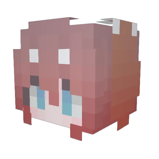 Haoooon Minecraft avatar head, 3D render