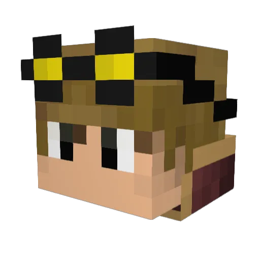Haorek Minecraft avatar head, 3D render