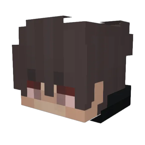 Haoshiko Minecraft avatar head, 3D render