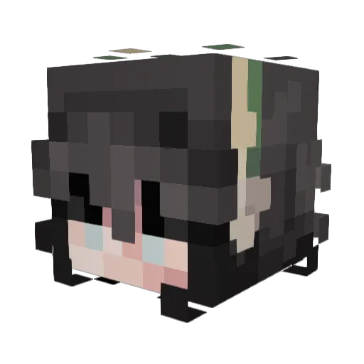 HapHat Minecraft avatar head, 3D render