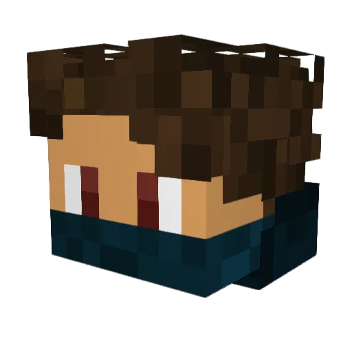 Hap_Hap Minecraft avatar head, 3D render