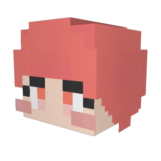 Hapaen_Flex Minecraft avatar head, 3D render