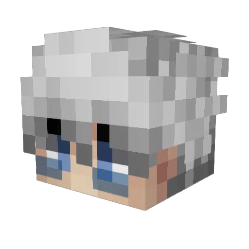 Hapeks Minecraft avatar head, 3D render