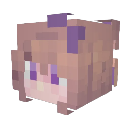 HapiFruit Minecraft avatar head, 3D render