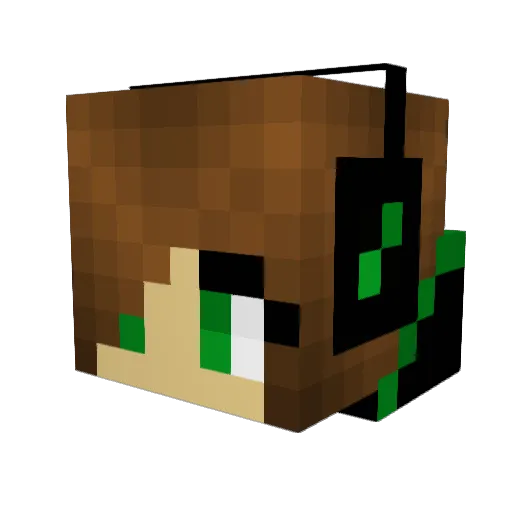 HapiJoy Minecraft avatar head, 3D render