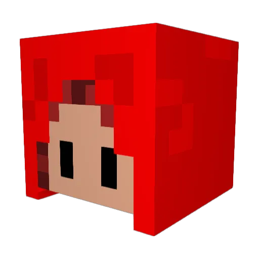 HapiLiin Minecraft avatar head, 3D render