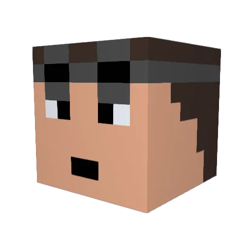 HapiRunningOne Minecraft avatar head, 3D render