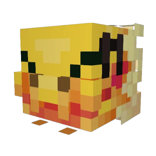 Hapicat Minecraft avatar head, 3D render