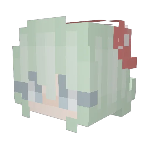 Hapochka74 Minecraft avatar head, 3D render