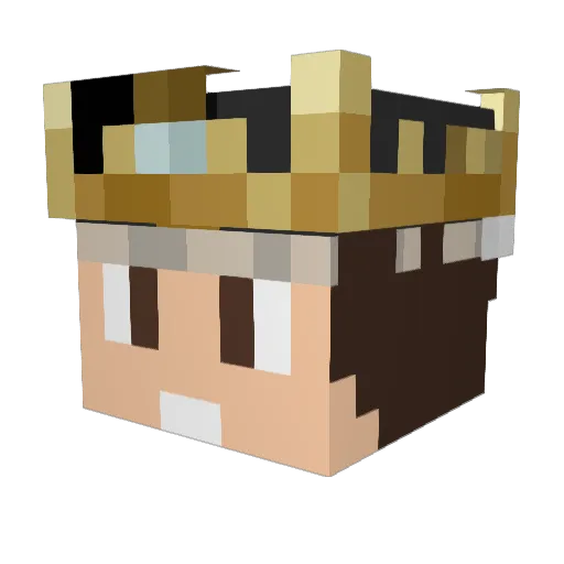 Hapoviss Minecraft avatar head, 3D render