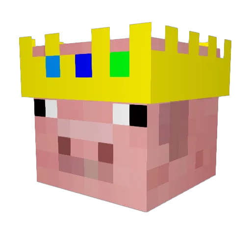 HappShiber Minecraft avatar head, 3D render