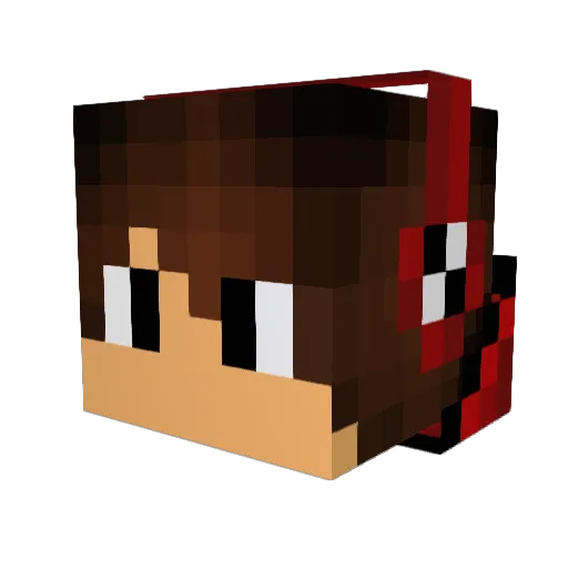 HappeningSky3 Minecraft avatar head, 3D render