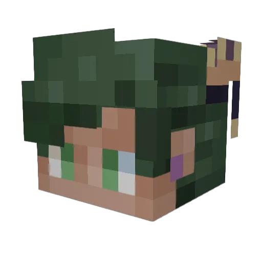 Happi_Here Minecraft avatar head, 3D render