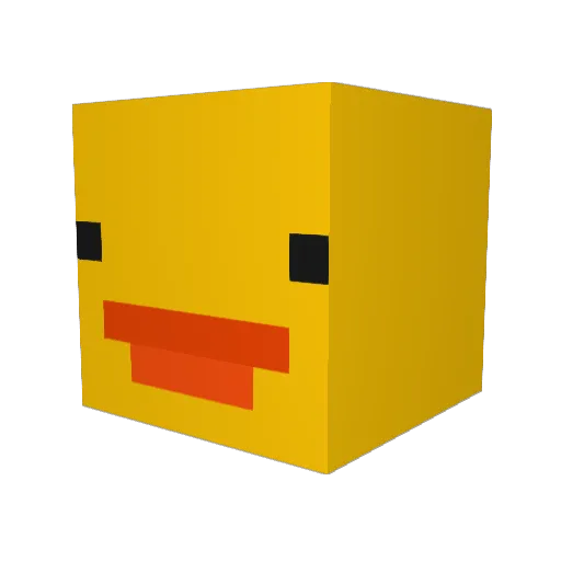 Happianni Minecraft avatar head, 3D render