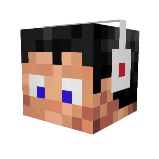 HappiestGuyAlive Minecraft avatar head, 3D render