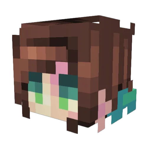 HappiestLeech Minecraft avatar head, 3D render