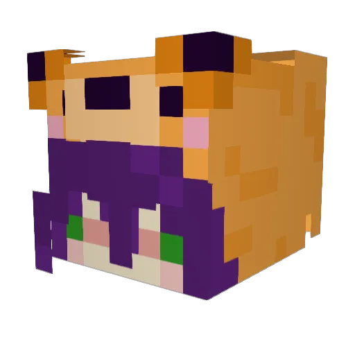 HappifoX Minecraft avatar head, 3D render