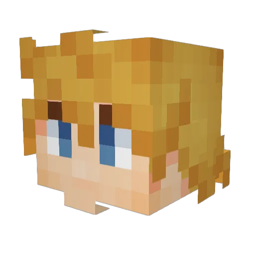 Happiness_Noise Minecraft avatar head, 3D render