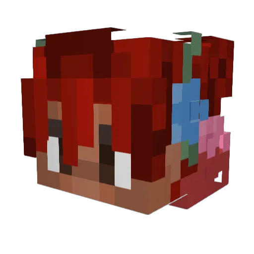 HappisHome Minecraft avatar head, 3D render