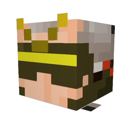 Happy2333 Minecraft avatar head, 3D render