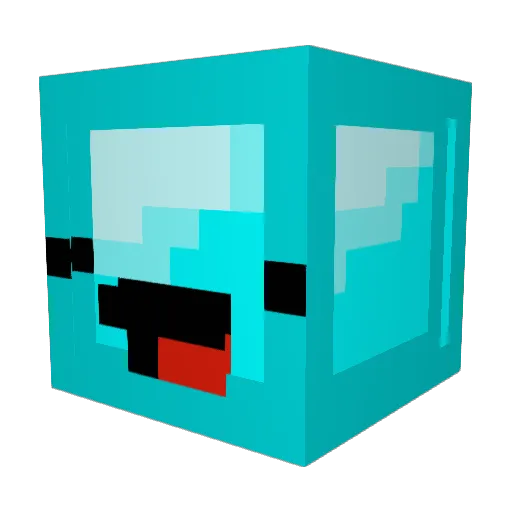 HappyAMG Minecraft avatar head, 3D render