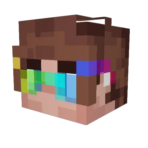 HappyAnik Minecraft avatar head, 3D render