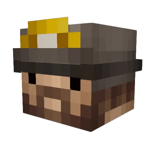HappyBagle Minecraft avatar head, 3D render