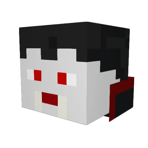 HappyBananaC Minecraft avatar head, 3D render