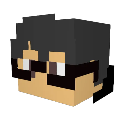 HappyBoy12 Minecraft avatar head, 3D render