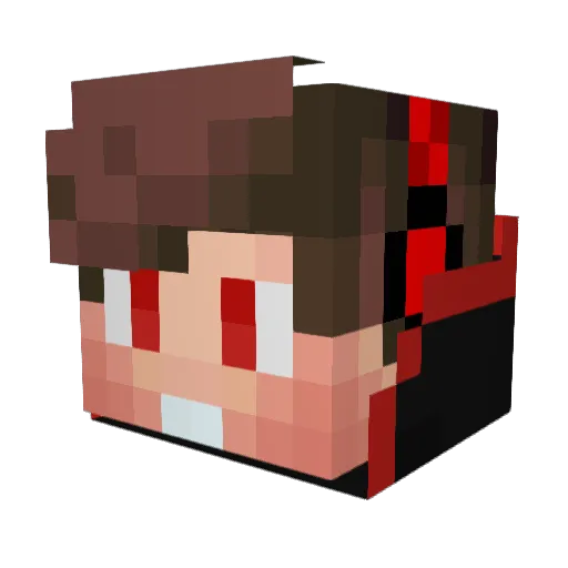HappyBran Minecraft avatar head, 3D render