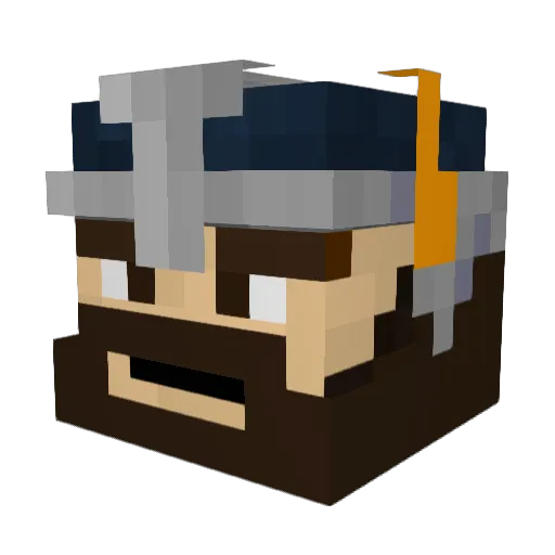 HappyBratze Minecraft avatar head, 3D render