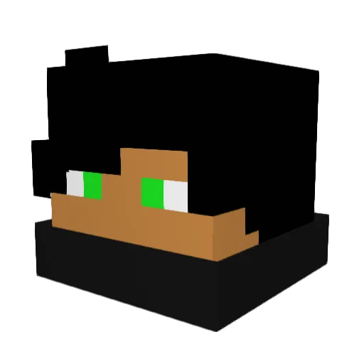 HappyBruno Minecraft avatar head, 3D render